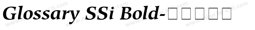 Glossary SSi Bold字体转换